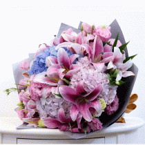 繡球 百合花束 BL-016