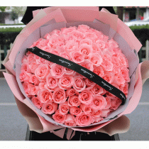 99粉玫瑰花束 P99-004