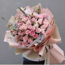 花束 韓式 粉 B003