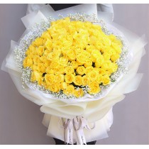 花束 99朵黃玫瑰  B160