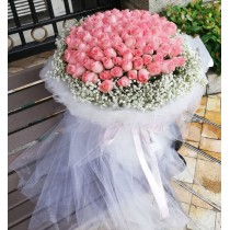 花束 99朵求婚花束 公主粉 B075