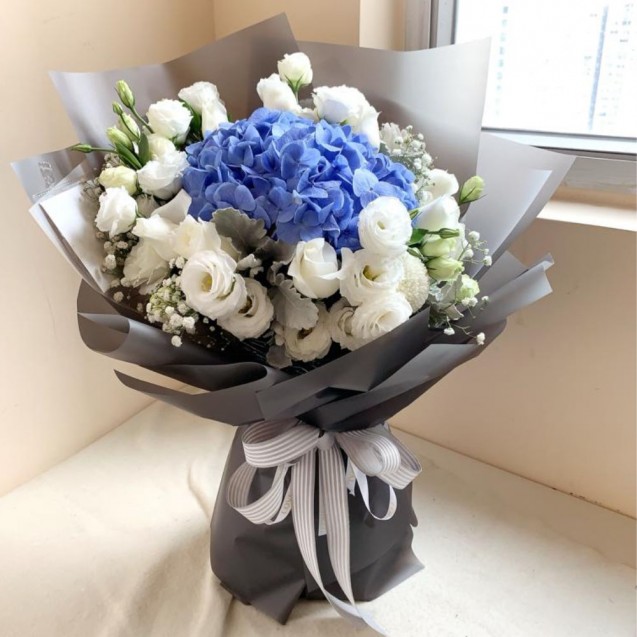 2026 Valentine's Day｜藍繡球白花 V910