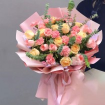 花束 韓式 玫瑰康乃馨 B199