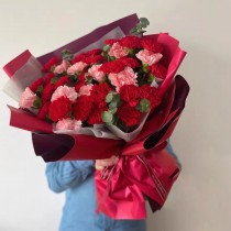 花束 粉色紅色康乃馨 B201