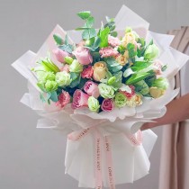 花束 玫瑰康乃馨百合 B204