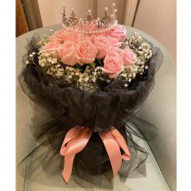 花束 皇冠粉玫瑰20枝 B235