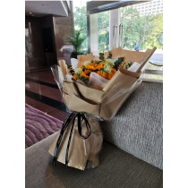 花束 8朵向日葵桔梗 B094