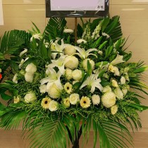 帛事花籃 百合大波菊 F216