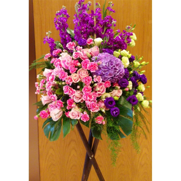 開張花籃  紫色 0090